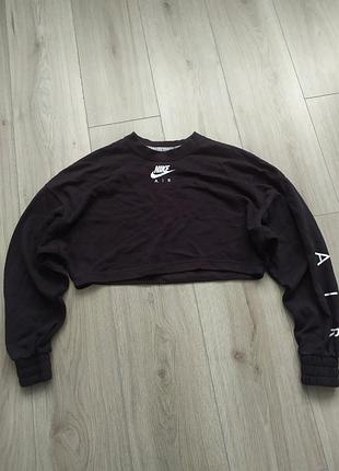 Світшот жіночий nike air чорний укорочений xs