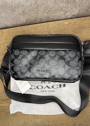 Коач сумка coach чоловіча монограмма через плечо сумка коач мужская