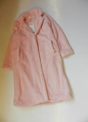 ⛔ ✅нежно розовая шубка халат из эко меха демисезон10 фото