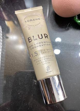 Тональна основа lumene blur 16h longwear foundation 1.5 fair beige