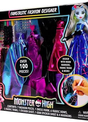 Набір дизайнера одягу для ляльок monster high, набір для рукоділля, дитячий набір із наклейками, тканиною & monster high fashion designer set diy doll