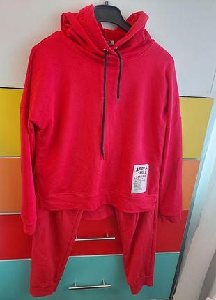 Жіночий спортивний костюм apple smile clothing, червоний, розмір l