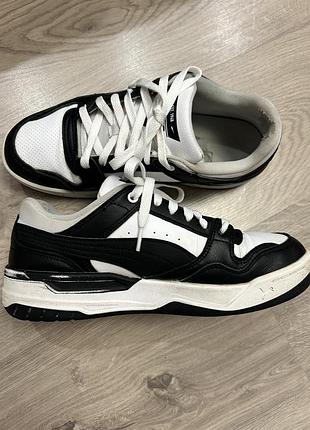 Кросівки puma rebound retro чорно-білі 25-25.5 см