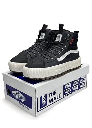 Женские кроссовки vans sk8-hi mte-3 fur w grey black white