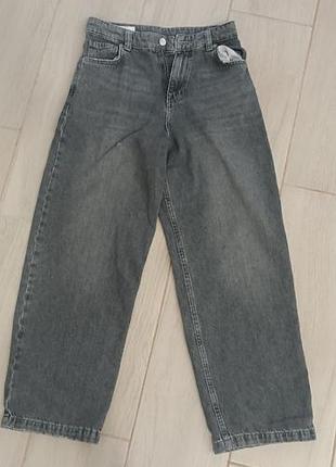 Джинси для дівчинки zara baggy fit сірі 10-12 років