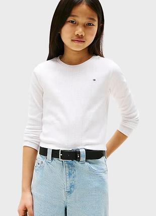 Tommy hilfiger дитячий джемпер для дівчинки, білий, розмір 152 см