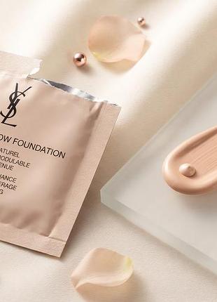 Пробник тонального крема yves saint laurent all hours glow foundation (стойкий сияющий тональный крем с регулируемым покрытием) 0.8мл mn7