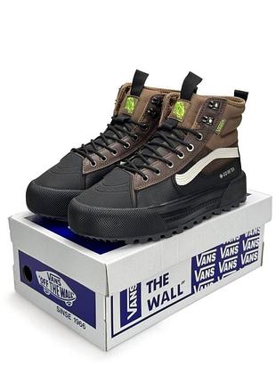 Женские кроссовки vans sk8-hi mte-3 fur w black brown