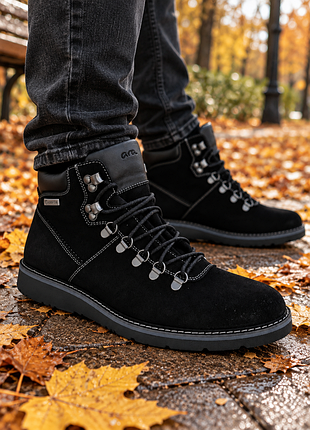 Черевики чоловічі ara gore-tex замшеві чорні