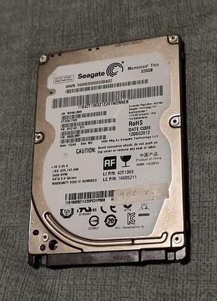 100% hdd 2.5 320 гб seagate 5400 64.8/66.7 жесткий диск st320lt020-9yg142 сигейт 7mm slim 7мм слим