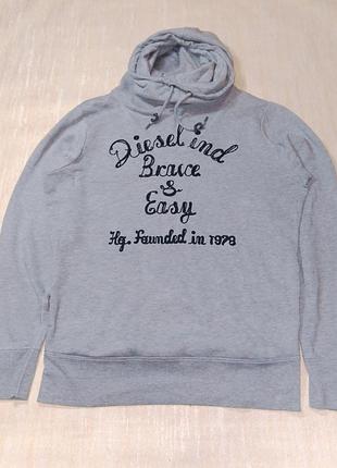 Худі diesel сіре з написом