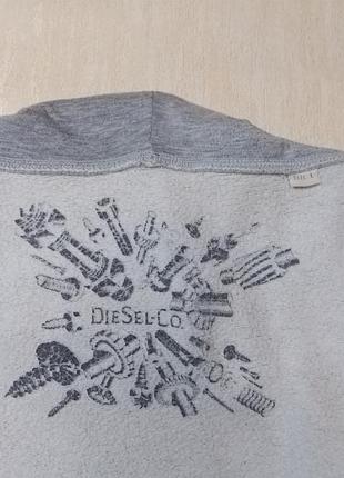 Худі diesel сіре з написом 5