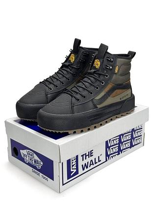 Женские кроссовки vans sk8-hi mte-3 fur w khaki black