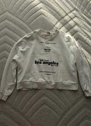 Світшот білий з написом los angeles