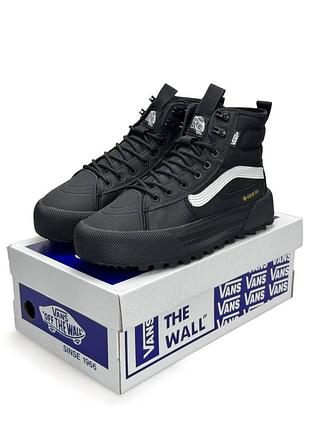 Женские кроссовки vans sk8-hi mte-3 fur w white on black
