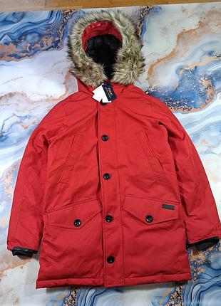 Парка polo ralph lauren пуховая куртка зимняя пуховик красный