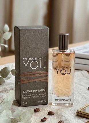 Armani stronger with you фужерно-древесная туалетная вода для мужчин миниатюра 15 мл