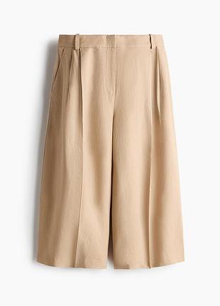 H&amp;m микс льна кюлоты брюки m-l
