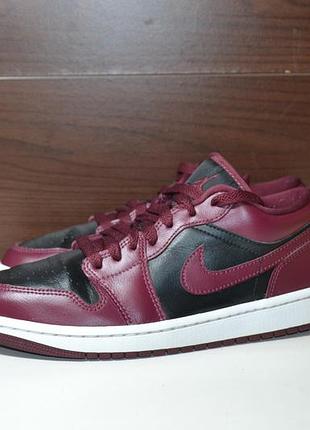 Nike air jordan 1 low bordo 39р кроссовки кеды кожаные оригинал