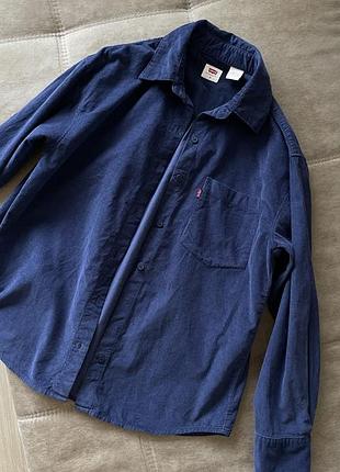 Жіноча сорочка levi’s вельветова синя розмір s