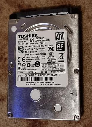 100% hdd 2.5 320 гб toshiba 7200 116/114 жорсткий диск mq01acf032 удару 7mm slim 7 мм слім