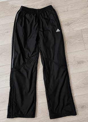 Спортивні штани чоловічі adidas чорні нейлонові утеплені флісом
