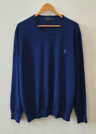 Чоловічий джемпер polo ralph lauren cotton &amp; cashmere (розмір xxl/ slim fit)