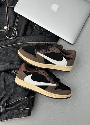 Travis scott x air jordan 1 low «mocha »