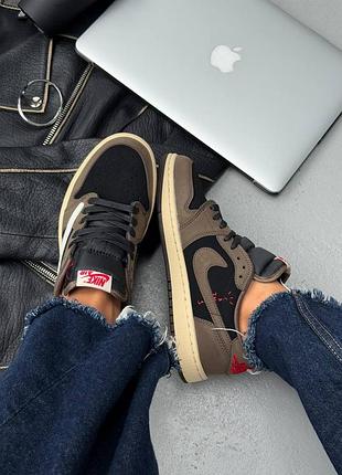 Travis scott x air jordan 1 low «mocha » 4
