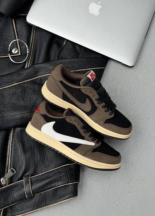 Travis scott x air jordan 1 low «mocha » 2