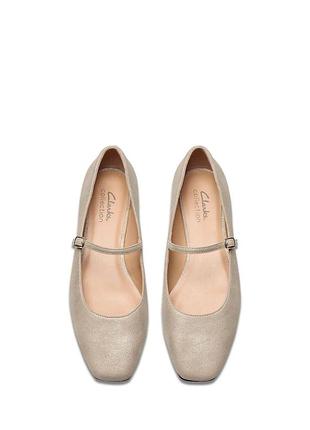 Трендовые туфли балетки с ремешками clarks emelina /кожа