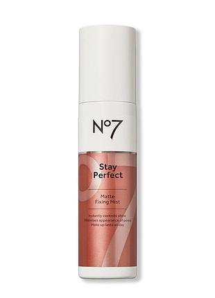 Матуючий фіксувальний спрей для макіяжу no7 stay perfect matte fixing mist, 100 мл