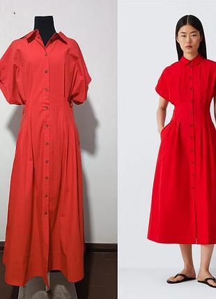 John lewis хлопковое кимоно с коротким рукавом, цвет «ауро» ( коралловый) размер 18/xl-2xl