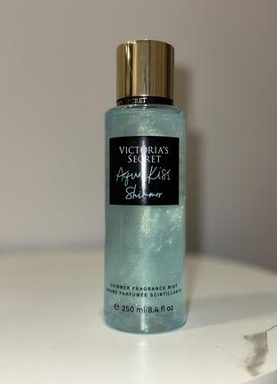 Спрей парфумований з шимером victoria’s secret міст парфуми aqua kiss🩵з блискітками