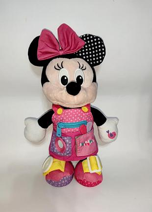 Розвиваюча м'яка іграшка мінні маус clementoni disney baby, 37 см (в ідеалі)