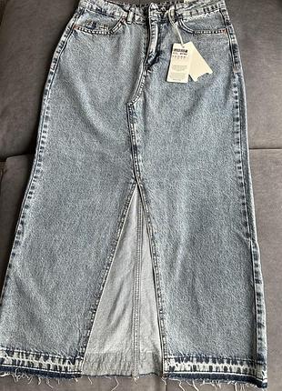 Жіноча довга джинсова спідниця lovest denim 36 розмір s