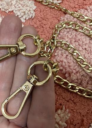 Шикарный ремень цепочка для сумки на карабинах