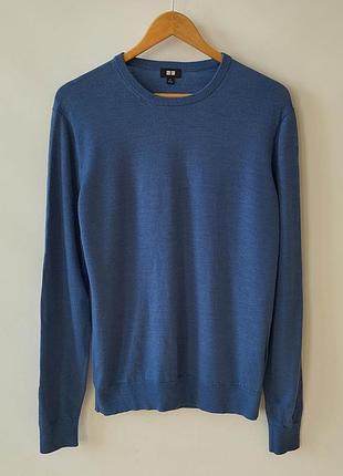 Чоловічий джемпер/светр uniqlo extra fine merino wool (100% меринос) (m)