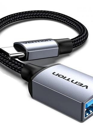 Перехідник otg vention usb-cm - usb 3.0 af 15см сірий (ccxhb)