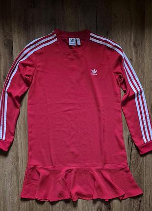Спортивна сукня adidas червона з воланом