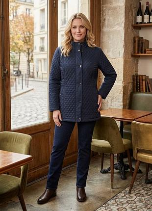 Классическая стеганая куртка marks &amp; spencer (m&amp;s classic) в глубоком синем цвете (navy)