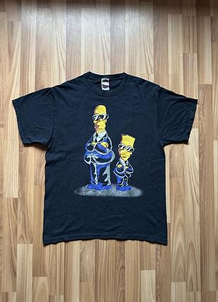 Вінтажна футболка мерч the simpsons x men in black (1997) | rare vintage t-shirt