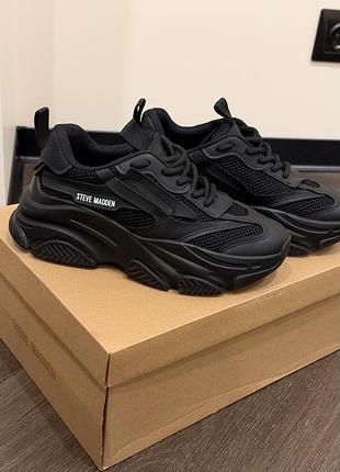 Кросівки жіночі steve madden чорні на платформі