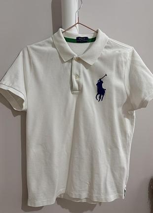 Поло чоловіче polo ralph lauren біле