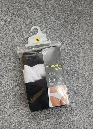 Набір жіночих трусиків бікіні marks & spencer (4 шт) р. 16