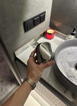 Щітка для волосся tangle teezer compact styler срібляста компактна щітка для волосся гребінець для волосся