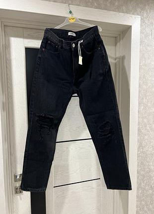 Оригінал! нові рвані джинси mom pull and bear р. 38 м
