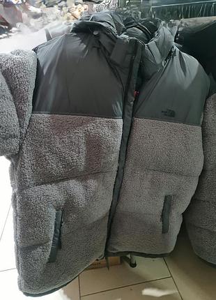 Чоловіча куртка the north face тедді сіра xl