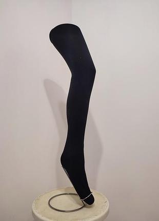 Плотные черные чулки под пояс l-xl 80lден