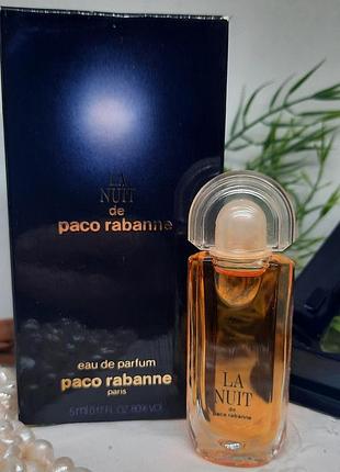 Paco rabanne — la nuit (eau de parfum), 5 ml, винтаж, оригинал